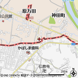福岡県大牟田市神田町90周辺の地図