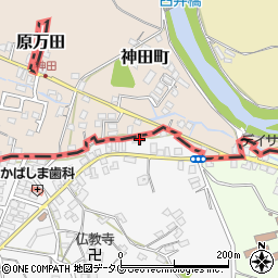 熊本県荒尾市原万田12-1周辺の地図