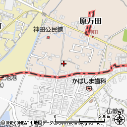 福岡県大牟田市神田町123周辺の地図