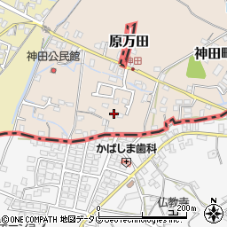 福岡県大牟田市神田町122-2周辺の地図