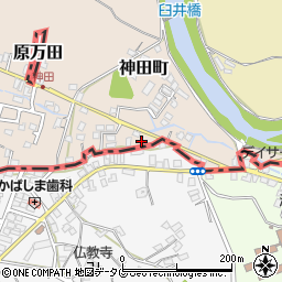 福岡県大牟田市神田町68周辺の地図
