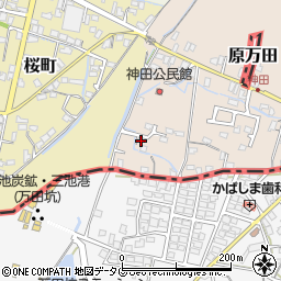 福岡県大牟田市神田町155周辺の地図