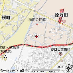 福岡県大牟田市神田町151-11周辺の地図