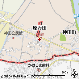 福岡県大牟田市神田町239-2周辺の地図