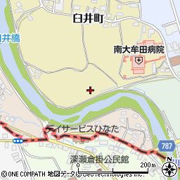 福岡県大牟田市臼井町周辺の地図