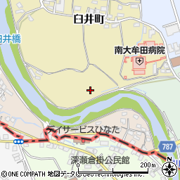 福岡県大牟田市臼井町周辺の地図