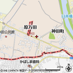 福岡県大牟田市神田町251-3周辺の地図