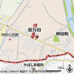 福岡県大牟田市神田町242-2周辺の地図