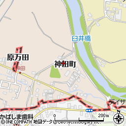 福岡県大牟田市神田町297-2周辺の地図