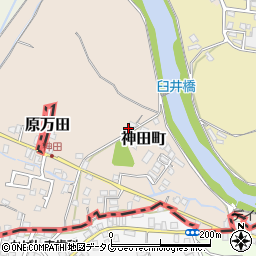 福岡県大牟田市神田町301周辺の地図