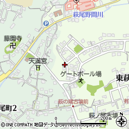 東萩尾団地公民館周辺の地図