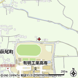 福岡県大牟田市東萩尾町33周辺の地図