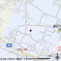 熊本県山鹿市古閑周辺の地図