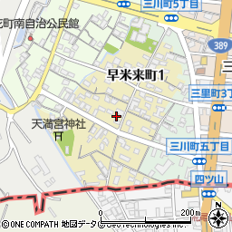 福岡県大牟田市早米来町周辺の地図