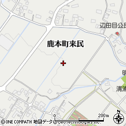 熊本県山鹿市鹿本町来民周辺の地図