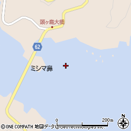 ミシマ鼻周辺の地図