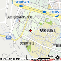 福岡県大牟田市浪花町149周辺の地図