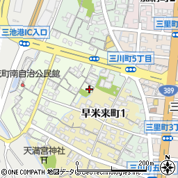 福岡県大牟田市浪花町33周辺の地図