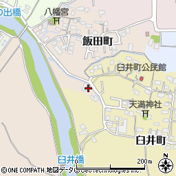 福岡県大牟田市飯田町1周辺の地図