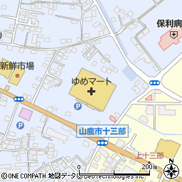 ハニーズゆめマート東山鹿店周辺の地図