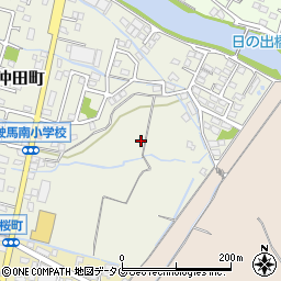 福岡県大牟田市沖田町周辺の地図