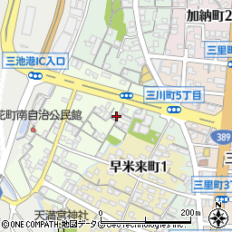 福岡県大牟田市浪花町36周辺の地図
