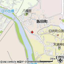 福岡県大牟田市飯田町11周辺の地図
