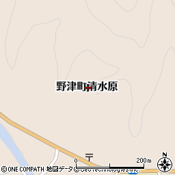 大分県臼杵市野津町大字清水原周辺の地図