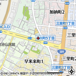 大牟田警察署三里交番周辺の地図