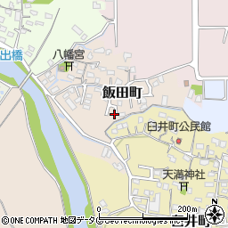 福岡県大牟田市飯田町周辺の地図