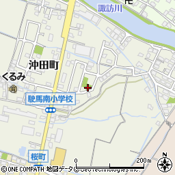 沖田町団地第一公園周辺の地図