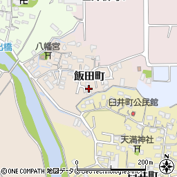 福岡県大牟田市飯田町18周辺の地図