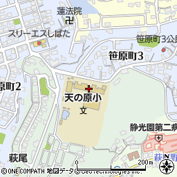 大牟田市立天の原小学校周辺の地図