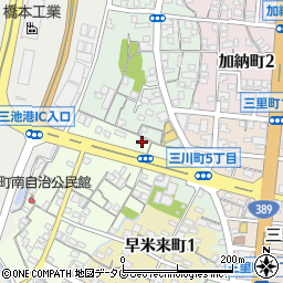 福岡県大牟田市浪花町7周辺の地図