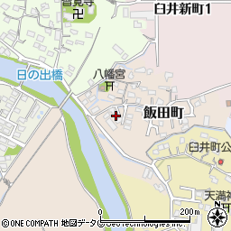 福岡県大牟田市飯田町14周辺の地図