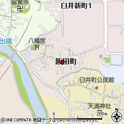 福岡県大牟田市飯田町17周辺の地図