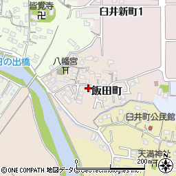 福岡県大牟田市飯田町16周辺の地図