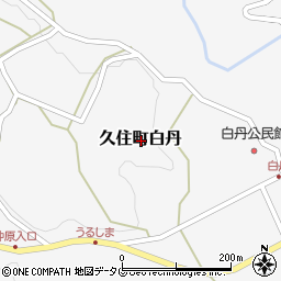 大分県竹田市久住町大字白丹周辺の地図