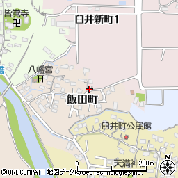 福岡県大牟田市飯田町30周辺の地図