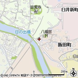 福岡県大牟田市飯田町61周辺の地図