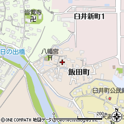 福岡県大牟田市飯田町45周辺の地図