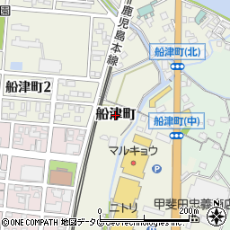 福岡県大牟田市船津町周辺の地図