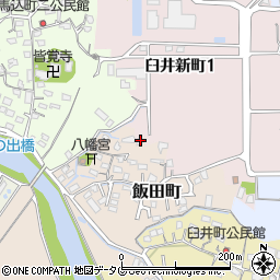 福岡県大牟田市飯田町77周辺の地図