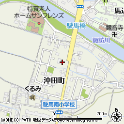 ファミリーマート大牟田沖田町店周辺の地図