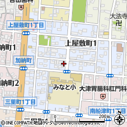 福岡県大牟田市上屋敷町周辺の地図