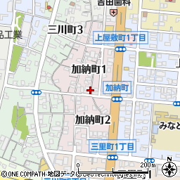 福岡県大牟田市加納町周辺の地図