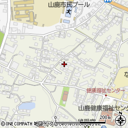 熊本県山鹿市中周辺の地図