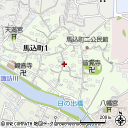 福岡県大牟田市馬込町周辺の地図