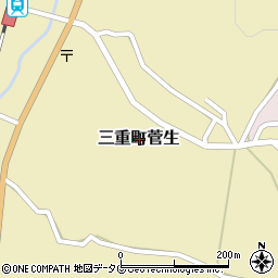 大分県豊後大野市三重町菅生周辺の地図