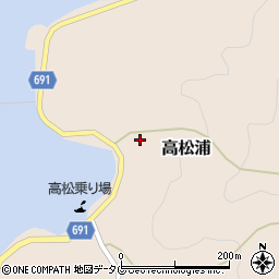 大分県佐伯市高松浦周辺の地図